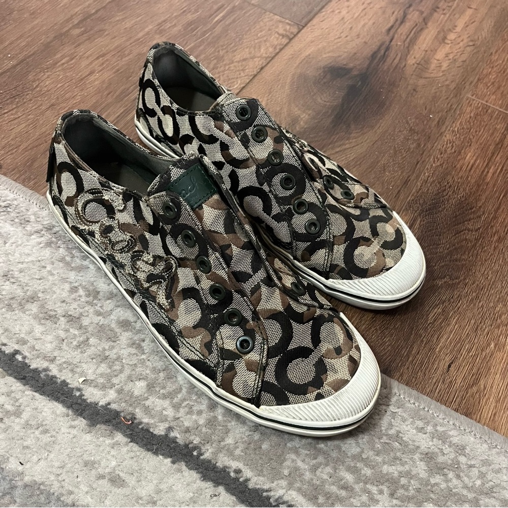 Coach Kelley brown camouflage sneakers, 8B